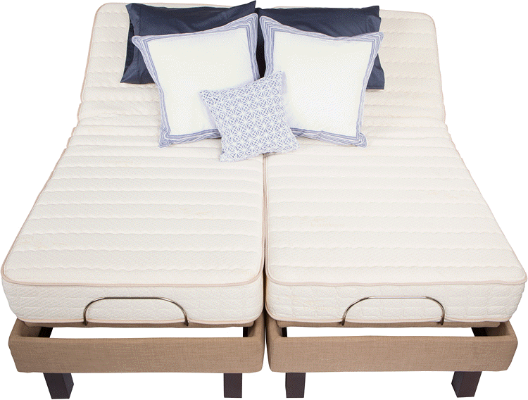 latex natural organic adjustable bed mattress